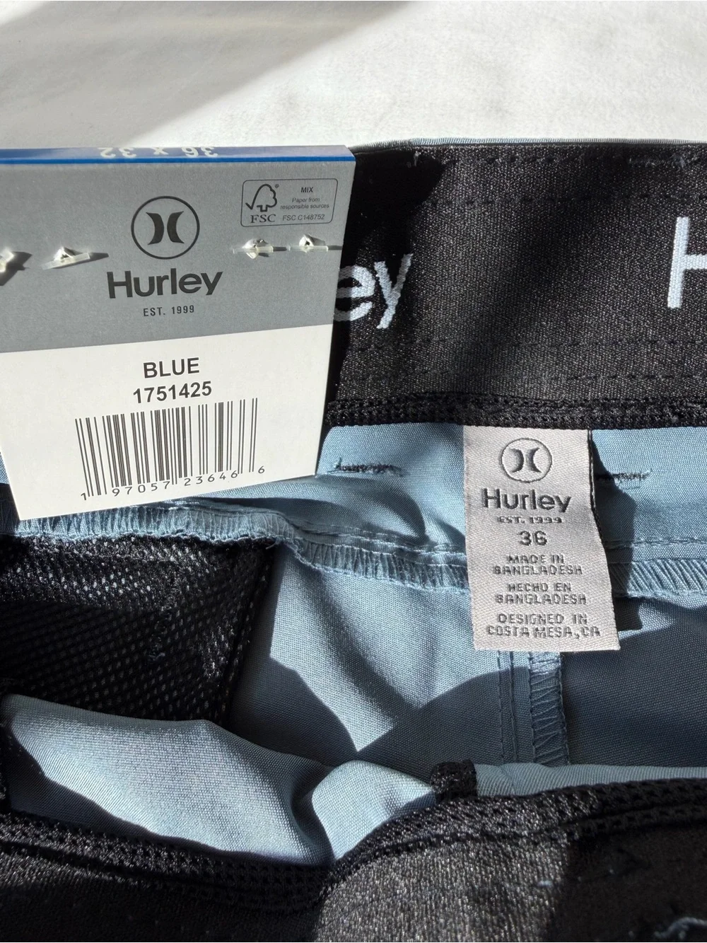 NWT Hurley Jet Set Tech Pant Blue Men’s Size 36 x 32